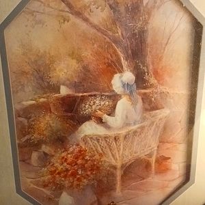"A Leisurely Summers Day." Victorian Lady. Wood Wall Print .